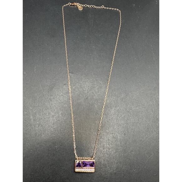 Bomb Party Amethyst CZ February 2024 Necklace You Make Loving You Easy Rose Gold - Picture 11 of 11